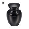 constantlife 4.3cm*2.7cm Keepsake Urns for Human Ashes - Stainless Steel High Polish Funeral Cremation Urns (Black) view 1