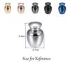 constantlife 4.3cm*2.7cm Keepsake Urns for Human Ashes - Stainless Steel High Polish Funeral Cremation Urns (Black) view 2