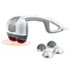Homedics Back Massager - Heated Automatic Percussion Back, Body and Neck Massager with Dual Pivoting Heads, Interchangeable Nodes, for Shoulders, Legs and Feet, White view 1