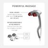 Homedics Back Massager - Heated Automatic Percussion Back, Body and Neck Massager with Dual Pivoting Heads, Interchangeable Nodes, for Shoulders, Legs and Feet, White view 2