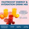 FAST BOOST Energy & Hydration Drink Mix - Orange | Sugar Free Electrolyte Powder Packets with Antioxidants, Green Tea Extract, B Vitamins, Vitamin C & E | 14 Stick Packs view 4