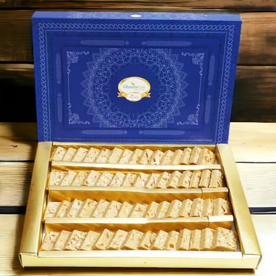 Ghasitaram Gifts Bhaidooj Gifts Sweets - Pure Kaju Katlis Box 800 GMS