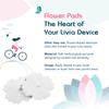 Livia Flower Pads | Electrodes Menstrual Pain Relief Device | Compact, Lightweight, Discreet | Skin-Friendly & Easy to Apply | 1 Set of Electrodes view 3