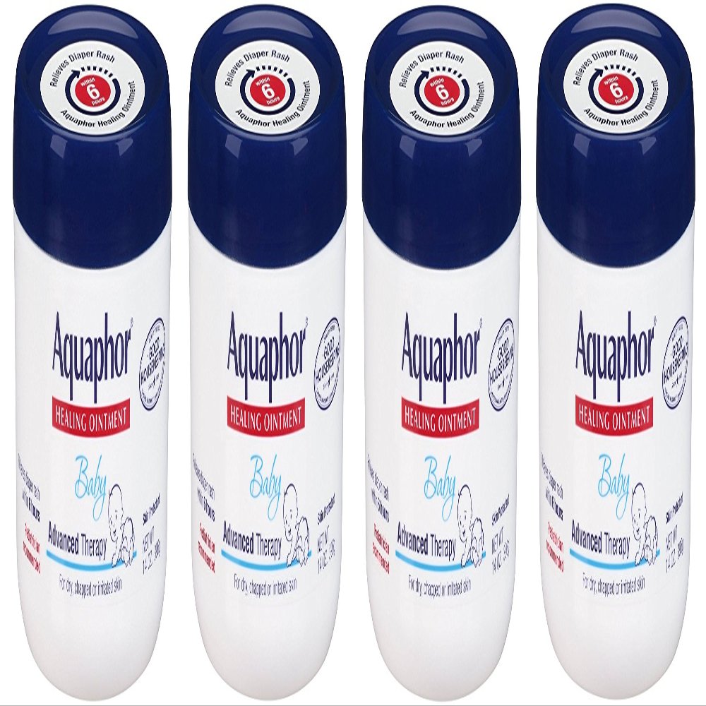 Aquaphor Baby Healing Ointment Advanced Therapy Skin Protectant, 14 Ounce (4 Pack)