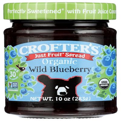 Crofter's Organic, Just Fruit Spread, Organic Wild Blueberry, 10 oz(Pack of 2)