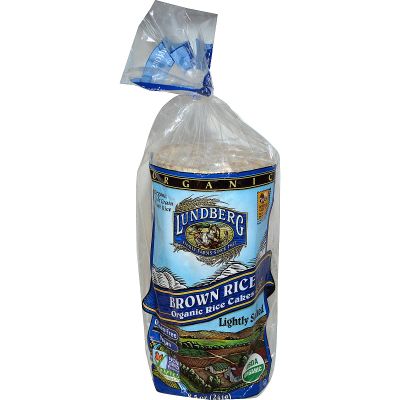 Lundberg, Brown Rice Organic Rice Cakes, Lightly Salted, 8.5 oz(Pack of 2)