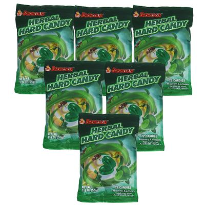 Broncolin Honey and Herbal Extracts, Honey Lemon Flavor, 6-Pack of 22 Drops Each, 6 Bags