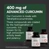 SMARTERNUTRITION Curcumin Softgels - Vegan High Absorption 400 mg Curcumin Supplement Standardized to 95% Tetrahydrocurcuminoids + Black Seed Oil & Ginger for Joint & Immune Health - 180 Ct view 2