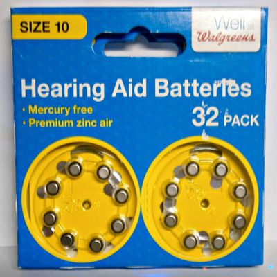 Walgreens Premium Zinc Air Hearing Aid Batteries Size 10 32 - Pack