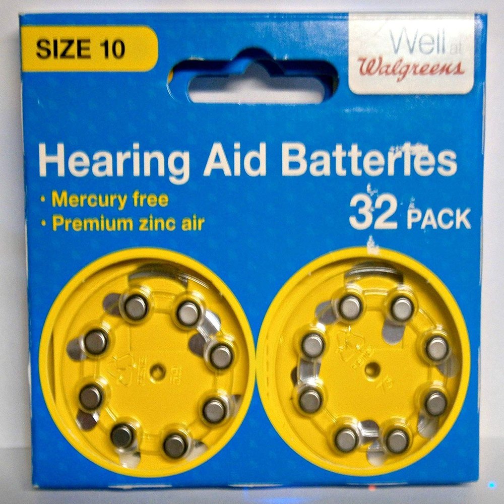 Walgreens Premium Zinc Air Hearing Aid Batteries Size 10 32 - Pack