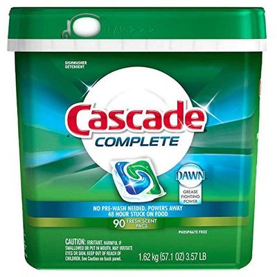 Cascade Complete Fresh Scent Dishwasher Detergent, qMcRzC Pacs, 3 Pack(90 Count)