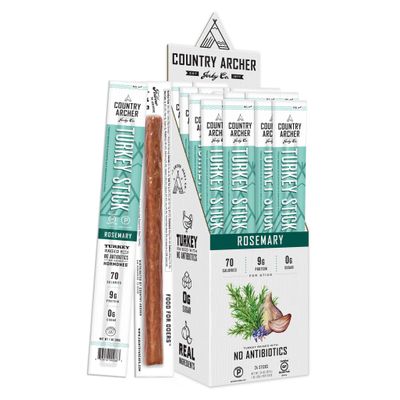 Rosemary Turkey Sticks by Country Archer, Antibiotic Free, Certified Keto, Paleo, Gluten Free, 24 Count