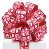 Burton & Burton Pink/White Heart On Red Wired Ribbon view 1