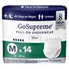 NorthShore GoSupreme Overnight Pull-On Underwear, 8-Hour Leak Protection, Medium, 14-Count Bag, White, (30-40 in Waist), Unisex Adult Diapers view 1