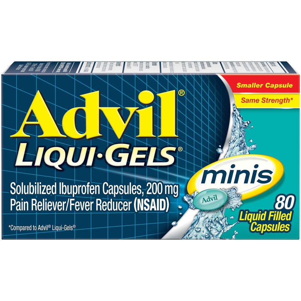 Advil Liqui-Gels Minis, 80 Capsules Per Bottle (6 Bottles)