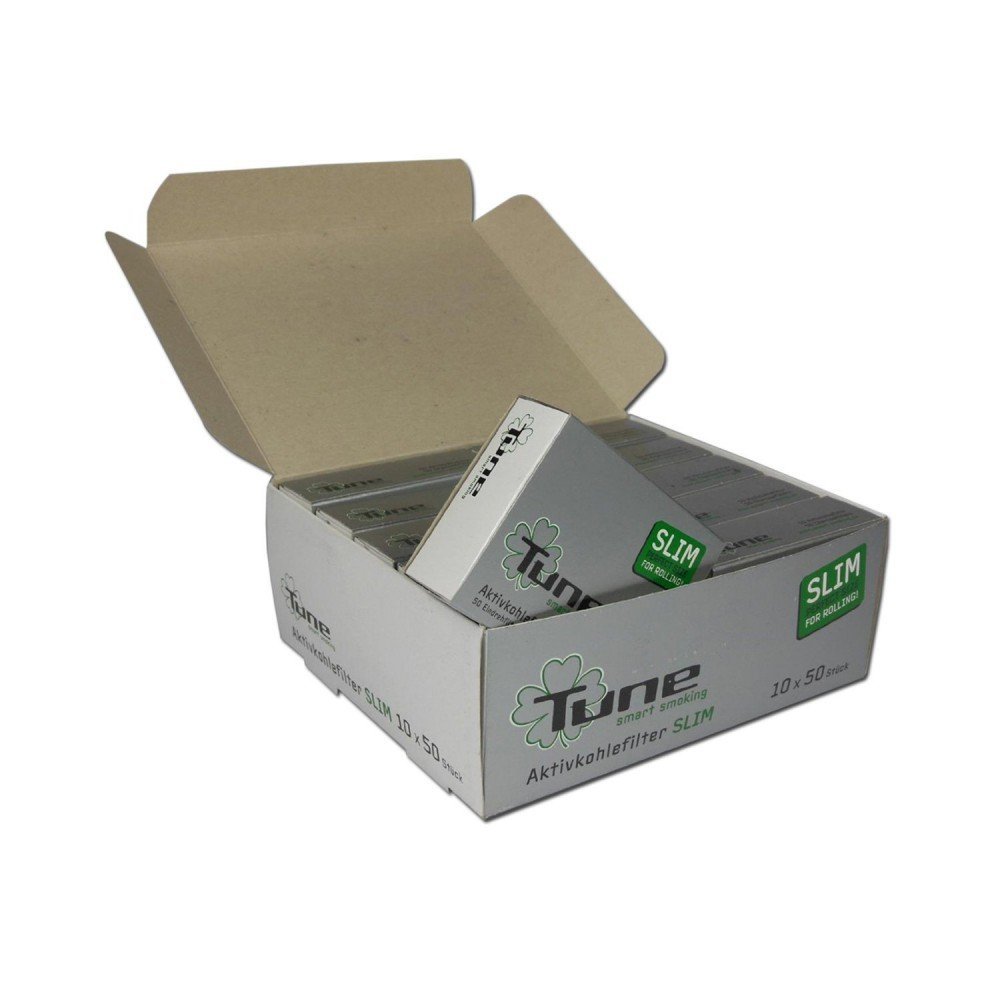 actiTube 500 TUNE SLIM Activated Carbon Filter 10 x 1950's Box Display 0.3in Inserting Filter Charcoal