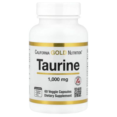 California Gold Nutrition Taurine, 1,000 mg, 60 Veggie Capsules