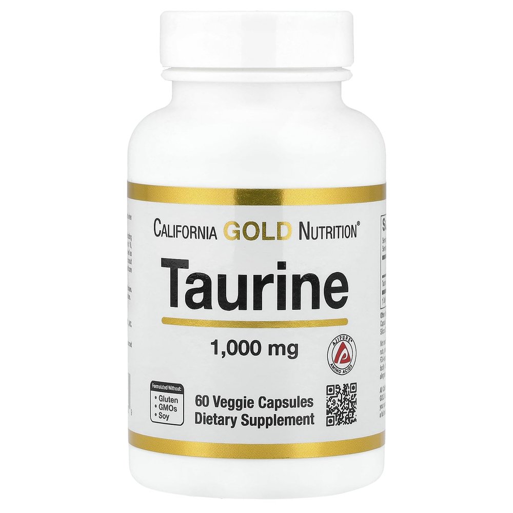California Gold Nutrition Taurine, 1,000 mg, 60 Veggie Capsules