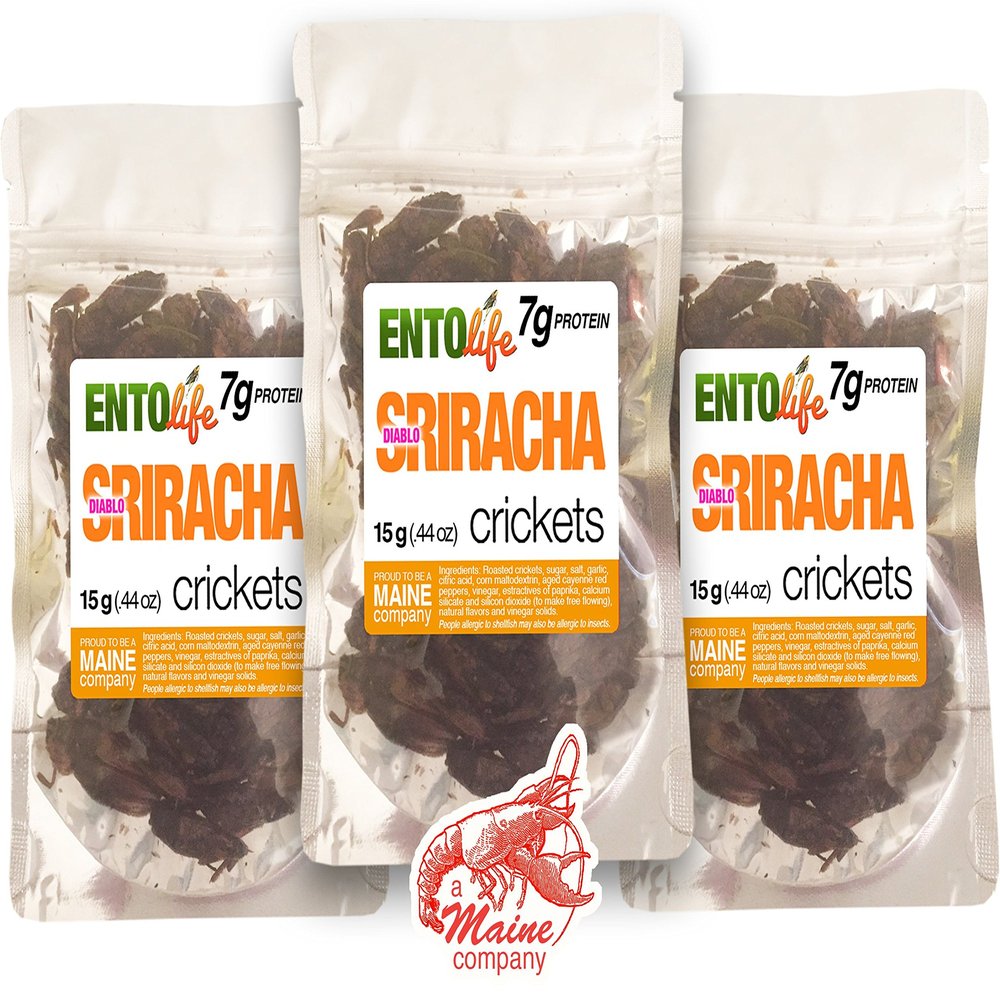 EntoVida Roasted Edible Crickets - Sriracha - New Larger Size