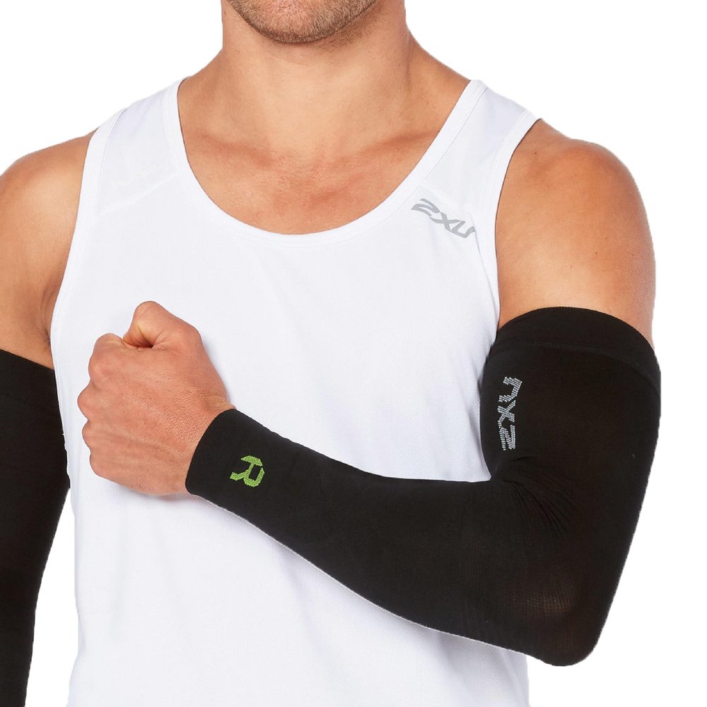 2XU Unisex Recovery Flex Arm Sleeves Black/Nero Large
