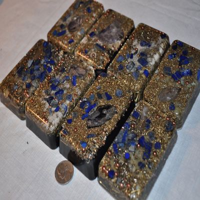 Love Inspired Custom organite emf Protection Device 5 (Set of 8 Aesthetic Multicolored Compact orgone Energy Bricks for Home or Travel and Headache Relief emf Protection and Home Decoration)