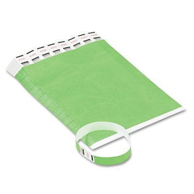 Crowd Management Wristbands, Sequentially Numbered, 10 x 3/4, Green, 500/Pack