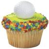 12 Golf Ball Cupcake Ring Topper Cake Design Game Sport Hole In One 2D/3D view 1