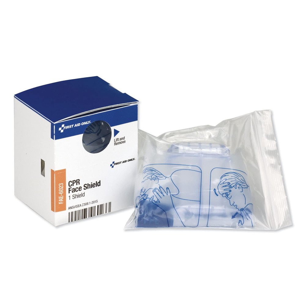 CPR Face Shield & Breathing Barrier, Plastic, One Size Fits Most