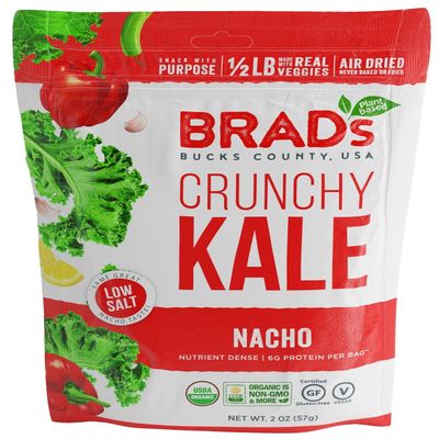 Brad's Plant Based Nacho Crunchy Kale, Gluten Free, 2 Ounces (Pack Of 12)