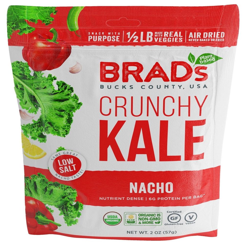 Brad's Plant Based Nacho Crunchy Kale, Gluten Free, 2 Ounces (Pack Of 12)