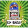1/4 Sheet - 40th Birthday Las Vegas Casino Slot Machine - Edible Cake/Cupcake Party Topper - D22610 view 1