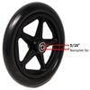 1-13/16" Narrow Hub Width, Limited Use (Please Measure Hub Width) 8" x 1.25" Front Wheelchair Wheel (Each), 5/16" Bearing. Fits a Very Limited Number of Drive, Medline, ALCO & Other Manual Wheelchairs view 3