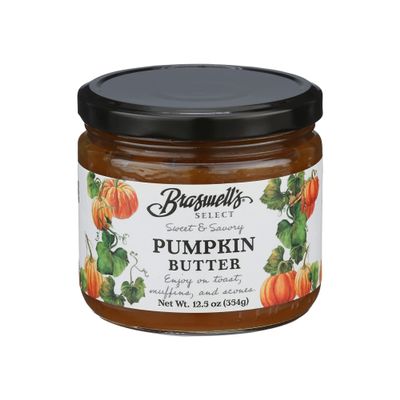 Braswells Gourmet Pumpkin Butter  Small-Batch, Renowned Specialty, Made in USA, Since 1946 (12.5oz)