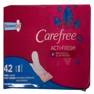 Carefree Bdy Shp Pntlnr L Size 42ct Carefree Body Shape Long To Go Pantiliner 42ct