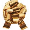Berwick Offray 1.45'' Wide Ribbon Pull Bow, 8'' Diameter with 20 Loops, Gold view 1
