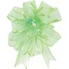 Berwick Offray 1'' Wide Sheer Ribbon Pull Bow, 5'' Diameter with 18 Loops, Citrus Green, 50 Count view 1