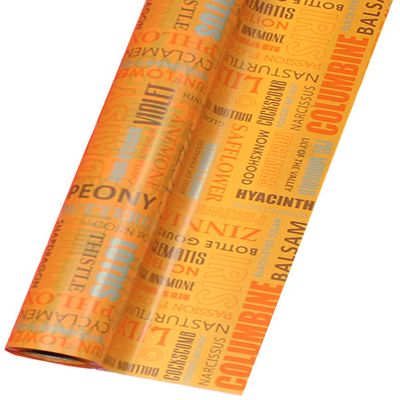 Masse Typography No.5 Orange Material: OP Film, 35OP Vapor Deposition Order Unit 1