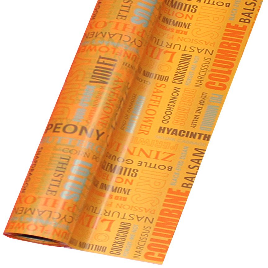 Masse Typography No.5 Orange Material: OP Film, 35OP Vapor Deposition Order Unit 1