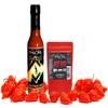 Wicked Tickle Bhut Kisser Hot Sauce + 7 Whole Ghost Peppers Gift Set view 1