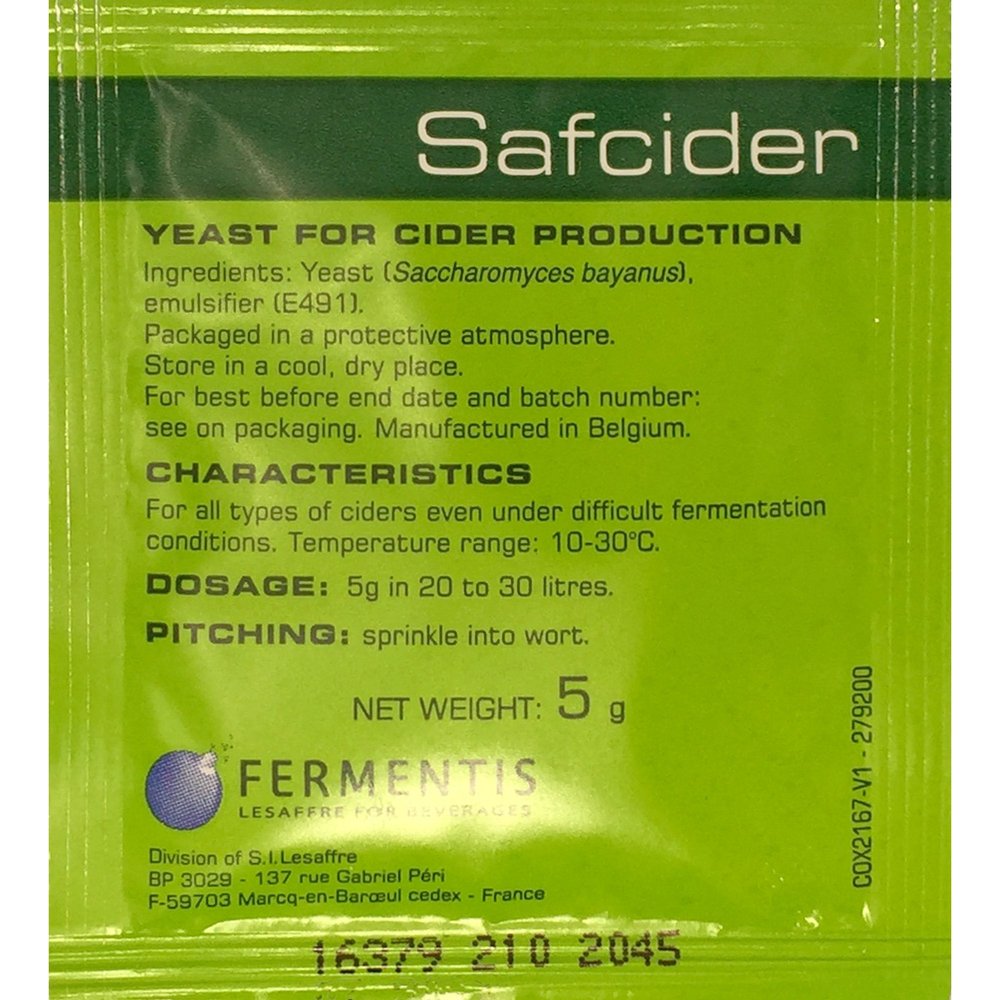 Safcider Cider Yeast, 5g - 10-Pack