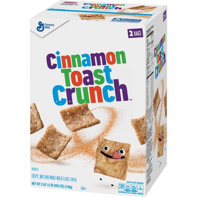 Cinnamon Toast Crunch Breakfast Cereal, Crispy, Sweetened Whole Wheat & Rice Cereal, 49.5 oz Box