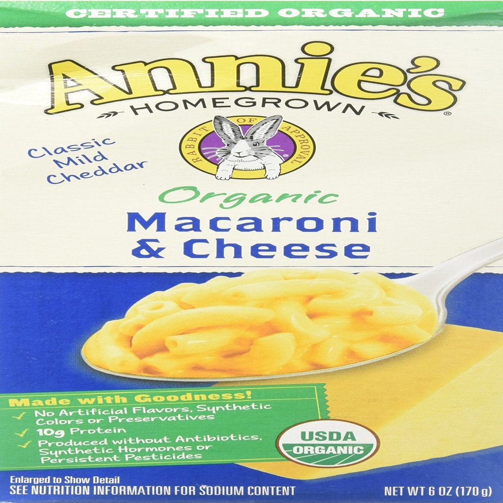 Annie's Homegrown Organic Macaroni & Classic Cheddar, 6 oz (170 g)