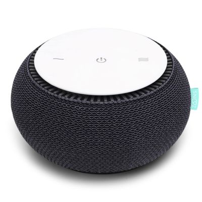 SNOOZ Smart White Noise Sound Machine - Real Fan Inside for Non-Looping White Noise, Sleep Aid for Adults, Travel, Sleeping, Bedroom, Portable, Baby Registry Essential - Charcoal