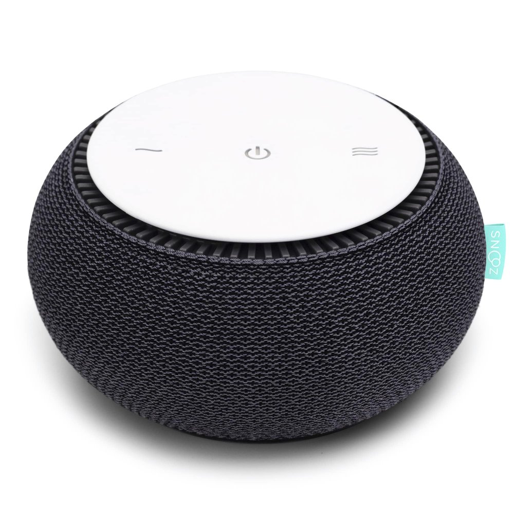 SNOOZ Smart White Noise Sound Machine - Real Fan Inside for Non-Looping White Noise, Sleep Aid for Adults, Travel, Sleeping, Bedroom, Portable, Baby Registry Essential - Charcoal