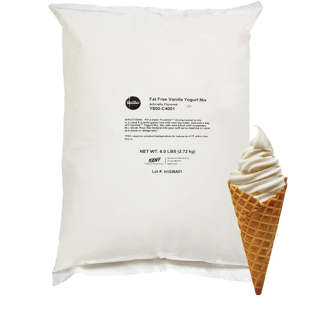 Frostline Fat Free Frozen Yogurt Mix, Vanilla, 96 Ounce (Pack of 6)