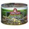 Sultan Vegetarian Stuffed Grape Leaves  Halal Mediterranean-Style Dolmas  Hand-Rolled, Pre-Cooked Canned Food  Rice & Herb Filling  Ready to Eat Hot or Cold  Perfect for Mezze,14 oz view 1