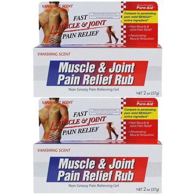 3 Pk. Pure-Aid Muscle & Joint Pain Relief Gel 2 oz