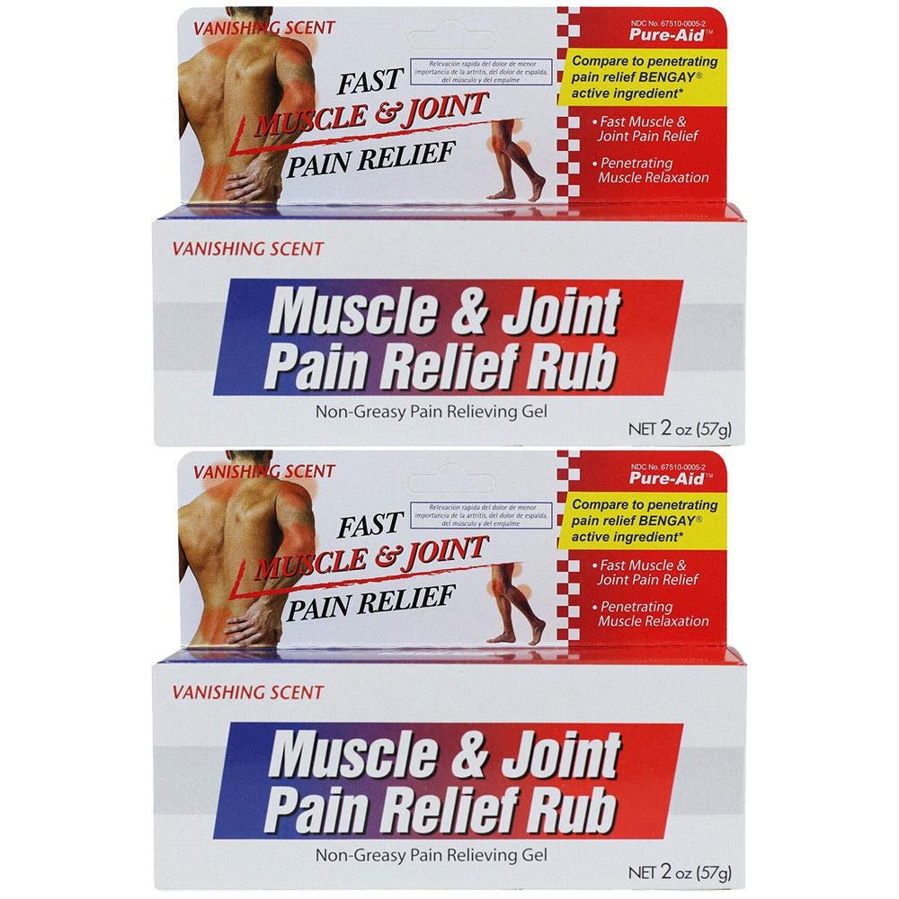 3 Pk. Pure-Aid Muscle & Joint Pain Relief Gel 2 oz