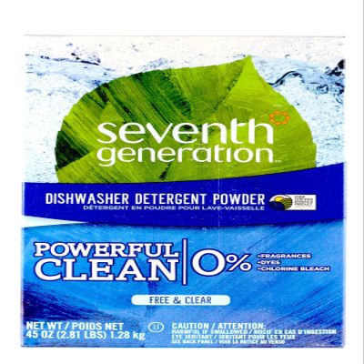 Seventh Generation Auto Dish Powder, Free & Clear, 45 Ounce