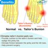 Chiroplax Tailor's Bunion Corrector Pad Bunionette Straightener Separator Cushion Pinky Toe Protector Shield Pain Relief Spacer Splint Cover Guard (Medium, 6 Pack) view 4